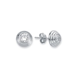 925 Silver Tiered Wedding Cake Solitare 5mm CZ Set Stud Earrings 925 Silver Tiered Wedding Cake Solitare 5mm CZ Set Stud Earrings