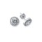925 Silver 5mm CZ Set Solitaire Halo Stud earrings