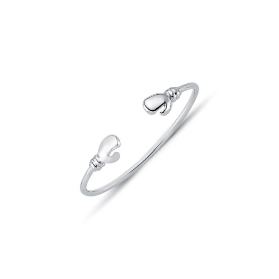 925 Sterling Silver Boxing Glove Baby / Childrens Bangle