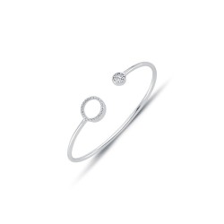 925 Sterling Silver CZ Set Circle Of Life Baby / Childrens Bangle