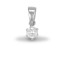 925 Sterling Silver CZ Solitaire Pendant