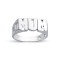 925 Silver Mum Ring Curb Shoulders