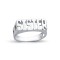 925 Silver Sister Ring Curb Shoulders