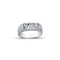 925 Silver CZ Set Trilogy Signet Ring