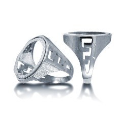 925 Silver Full Sovereign Ring