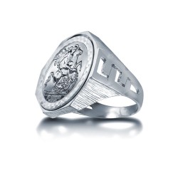 925 Silver Full Sovereign Ring