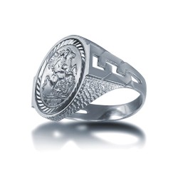 925 Silver Half Sovereign Ring