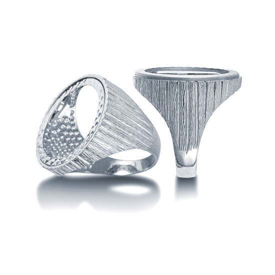 925 Silver Full Sovereign Ring