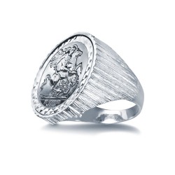 925 Silver Full Sovereign Ring