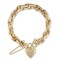 9ct Yellow Gold Filigree Padlock Bracelet