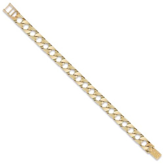 9ct Gold Polished & Lizard Cast Curb Chain