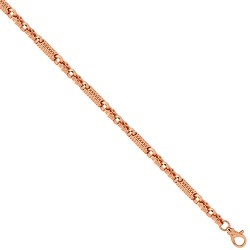 9ct Rose Gold Stars & Bars Bracelet
