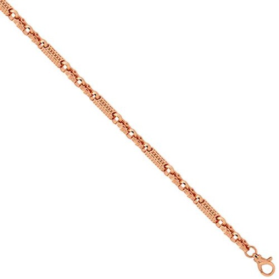 9ct Rose Gold Stars & Bars Bracelet