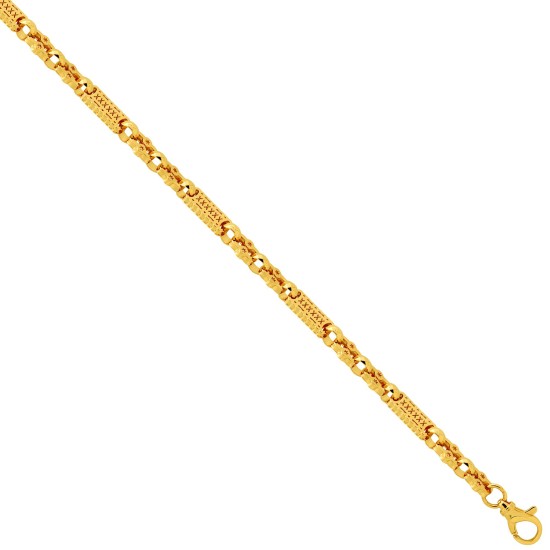 9ct Yellow Gold Stars & Bars Bracelet