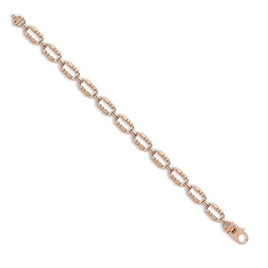 14ct Rose Solid Rectangular Link Chain Bracelet