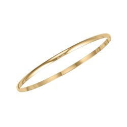 9ct Yellow Gold 3mm D-Shaped Slave Bangle