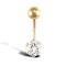 9ct Yellow Gold Cubic Zirconia Belly Bar