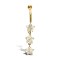 9ct Yellow Gold Cubic Zirconia Flower Belly Bar Dropper