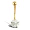 9ct Yellow Gold Crystal Belly Bar