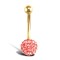 9ct Yellow Gold Crystal Belly Bar