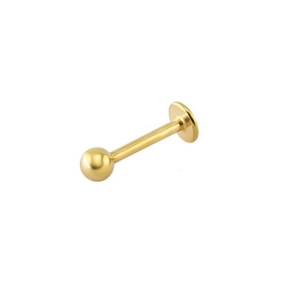 9ct Yellow 10mm Labret (Lip) Stud