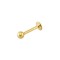 9ct Yellow 10mm Labret (Lip) Stud