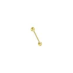 18ct Yellow 22mm Barbell (Tongue)