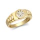 9ct Yellow Gold Child's CZ Set Watch Strap & Bezel Ring