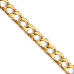 9ct Gold Polished Cast Curb Bracelet