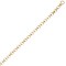 9ct Yellow Gold Cast Patterned & Plain Belcher 8.3mm Gauge Chain