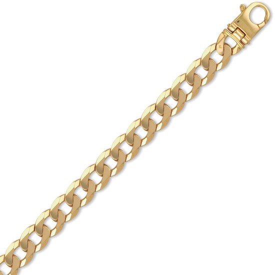 9ct Yellow Gold Traditional Heavy Weight Curb Link 13mm Gauge Bracelet