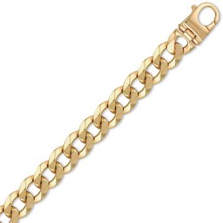 9ct Yellow Gold Traditional Heavy Weight Curb Link 15mm Gauge Chain