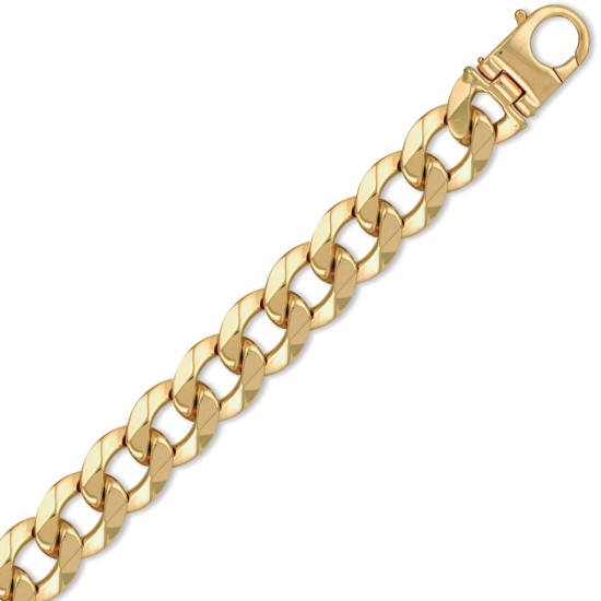 9ct Yellow Gold Traditional Heavy Weight Curb Link 17mm Gauge Chain