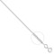 18ct White Gold Curb 0.8mm Gauge Pendant Chain
