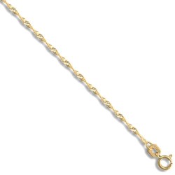 9ct Yellow Gold Sparkling Singapore 1.5mm Gauge Pendant Chain 9ct Yellow Gold Sparkling Singapore 1.5mm Gauge Pendant Chain