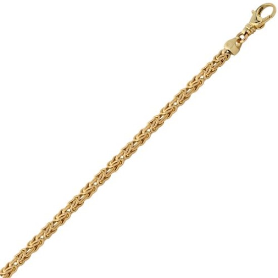 9ct Yellow Gold Square Byzantine 5.7mm Gauge Bracelet