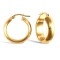9ct yellow gold D-shaped wedding band design Hoop Earrings