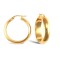 9ct yellow gold D-shaped wedding band design Hoop Earrings