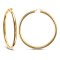 9ct yellow gold 4mm polished round-tube creole Hoop Earrings