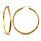 9ct yellow gold 3mm round-tube twisted creole Hoop Earrings
