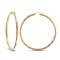 9ct yellow gold 3mm round-tube twisted creole Hoop Earrings