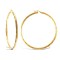 9ct yellow gold 2.5mm round-tube twisted creole hoop earrings