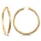 9ct yellow gold 4mm round-tube twisted creole Hoop Earrings