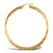 9ct yellow gold 4mm round-tube twisted creole Hoop Earrings