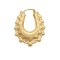 9ct Yellow Oval Spiked Creole Earrings