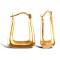 9ct yellow gold polished handbag shaped creole earrings