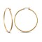 9ct yellow gold 2mm polished elegant creole Hoop Earrings