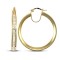 9ct yellow gold creole Hoop Earrings channel set with cubic zirconia stones.