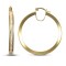 9ct yellow gold creole Hoop Earrings channel set with cubic zirconia stones.
