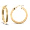 9ct Yellow Plain Square Tube Hoop Earrings